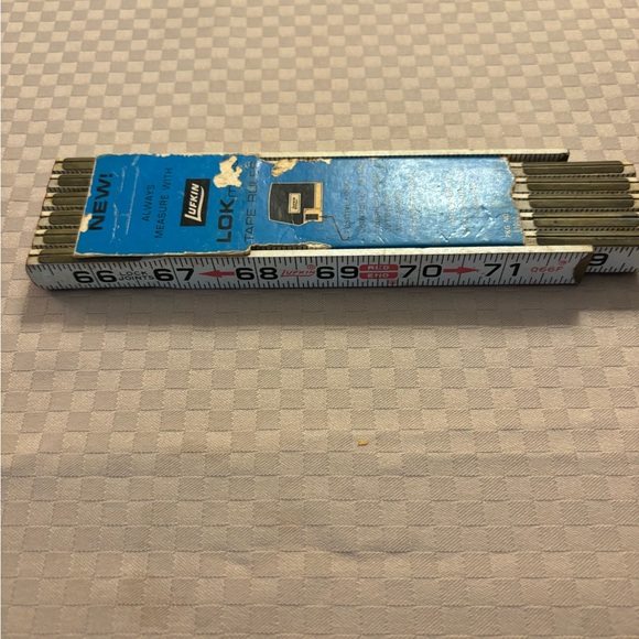 Vintage Lufkin LOCmatic Tape Ruler Wooden Pkg No 89804 - Picture 2 of 5
